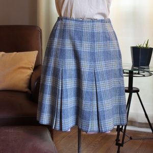 Vintage Blue Pendleton Wool Skirt